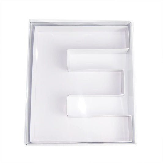 Letter E Fillable Box with FREE Clear Lid Giftbox