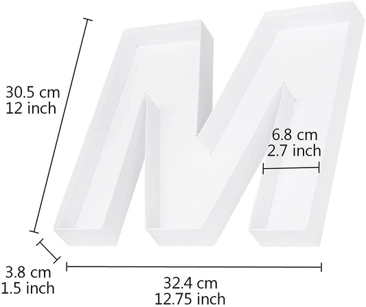 Letter M Fillable Box with FREE Clear Lid Giftbox