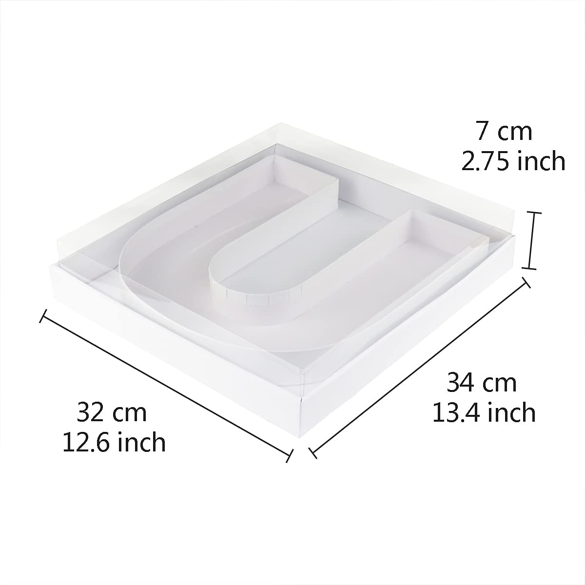 Letter U Fillable Box with FREE Clear Lid Giftbox