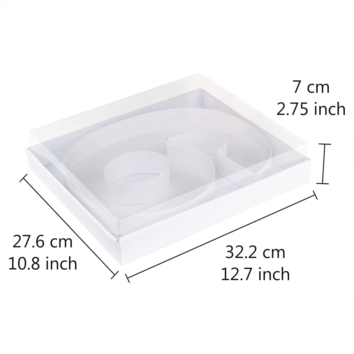 Fillable Number 6 Box with FREE Clear Lid Giftbox