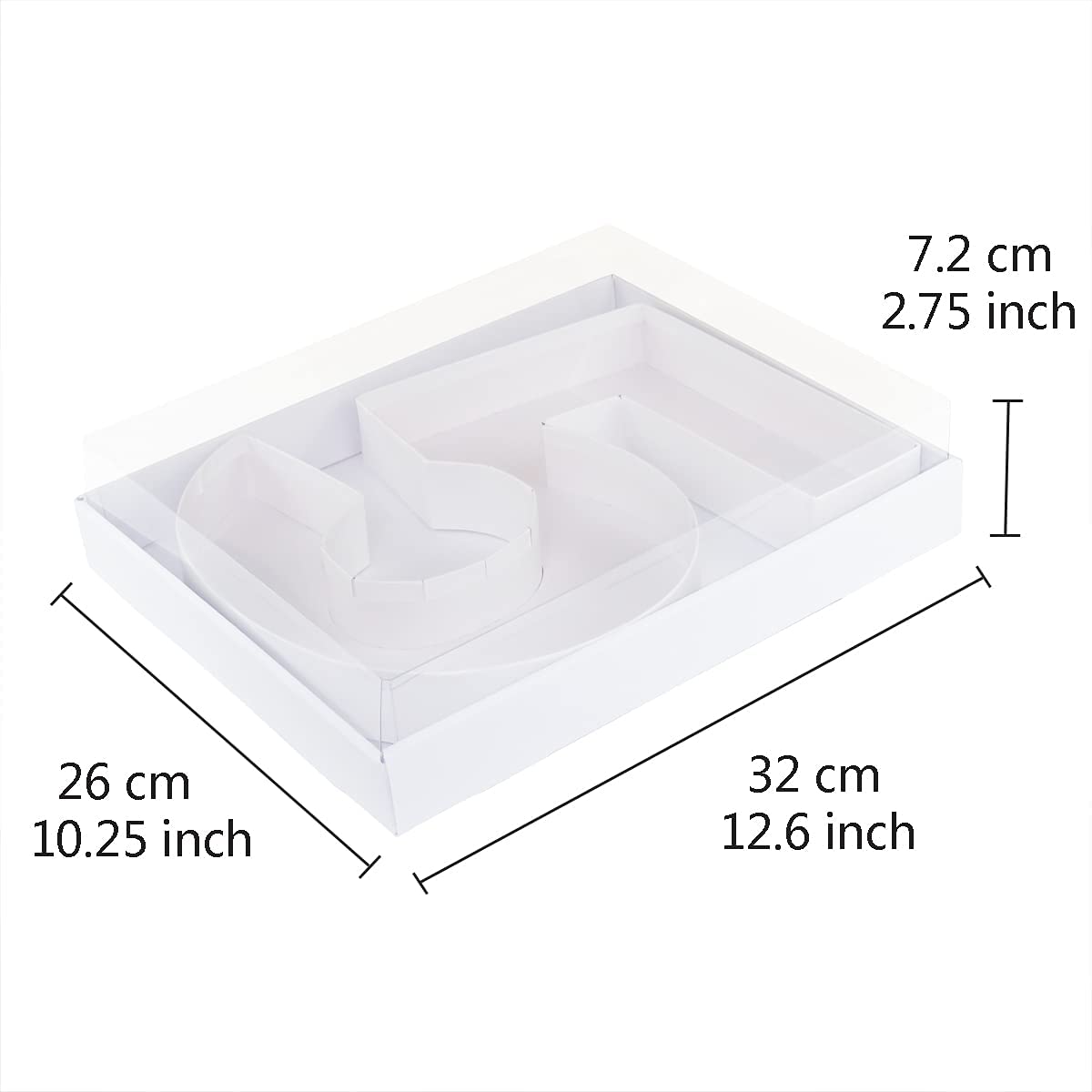 Fillable Number 5 Box With Free Clear Lid Giftbox – Box 2 Bow