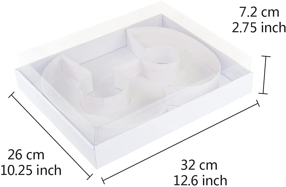 Fillable Number 3 Box with FREE Clear Lid Giftbox