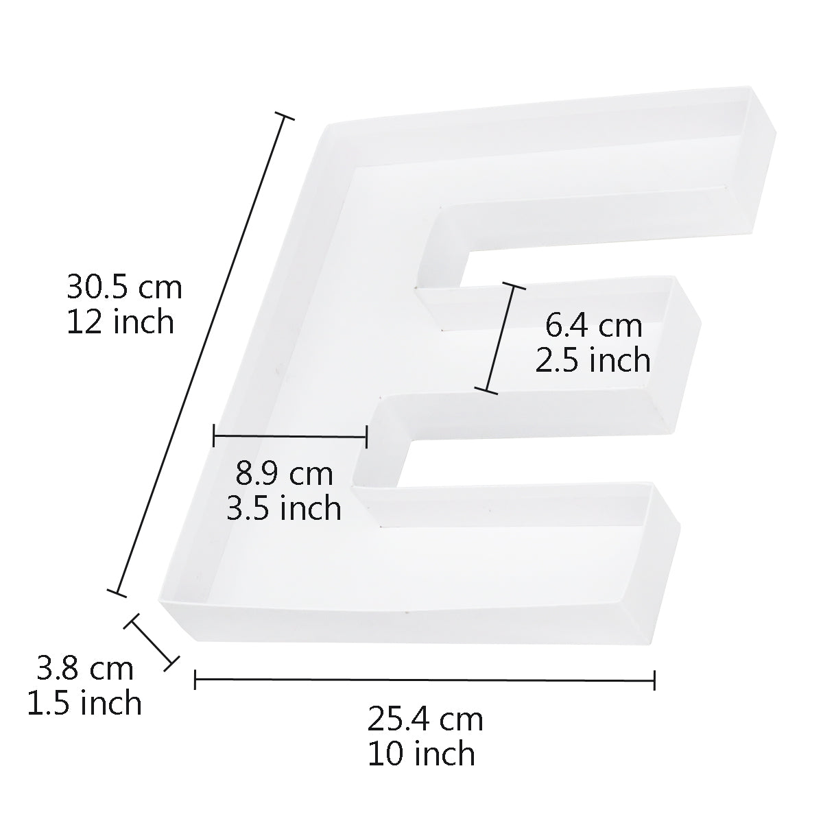 Letter E Fillable Box with FREE Clear Lid Giftbox