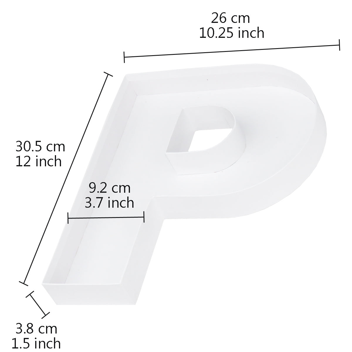 Letter P Fillable Box with FREE Clear Lid Giftbox