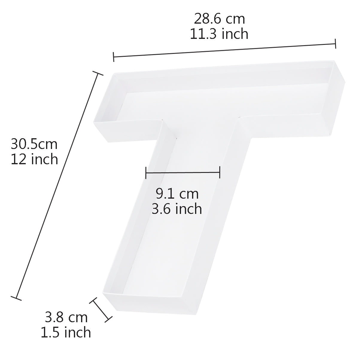 Letter T Fillable Box with FREE Clear Lid Giftbox