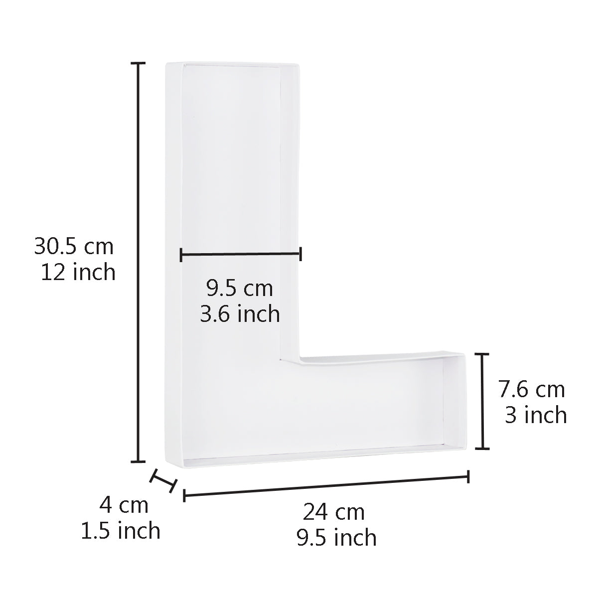 Letter L Fillable Box with FREE Clear Lid Giftbox